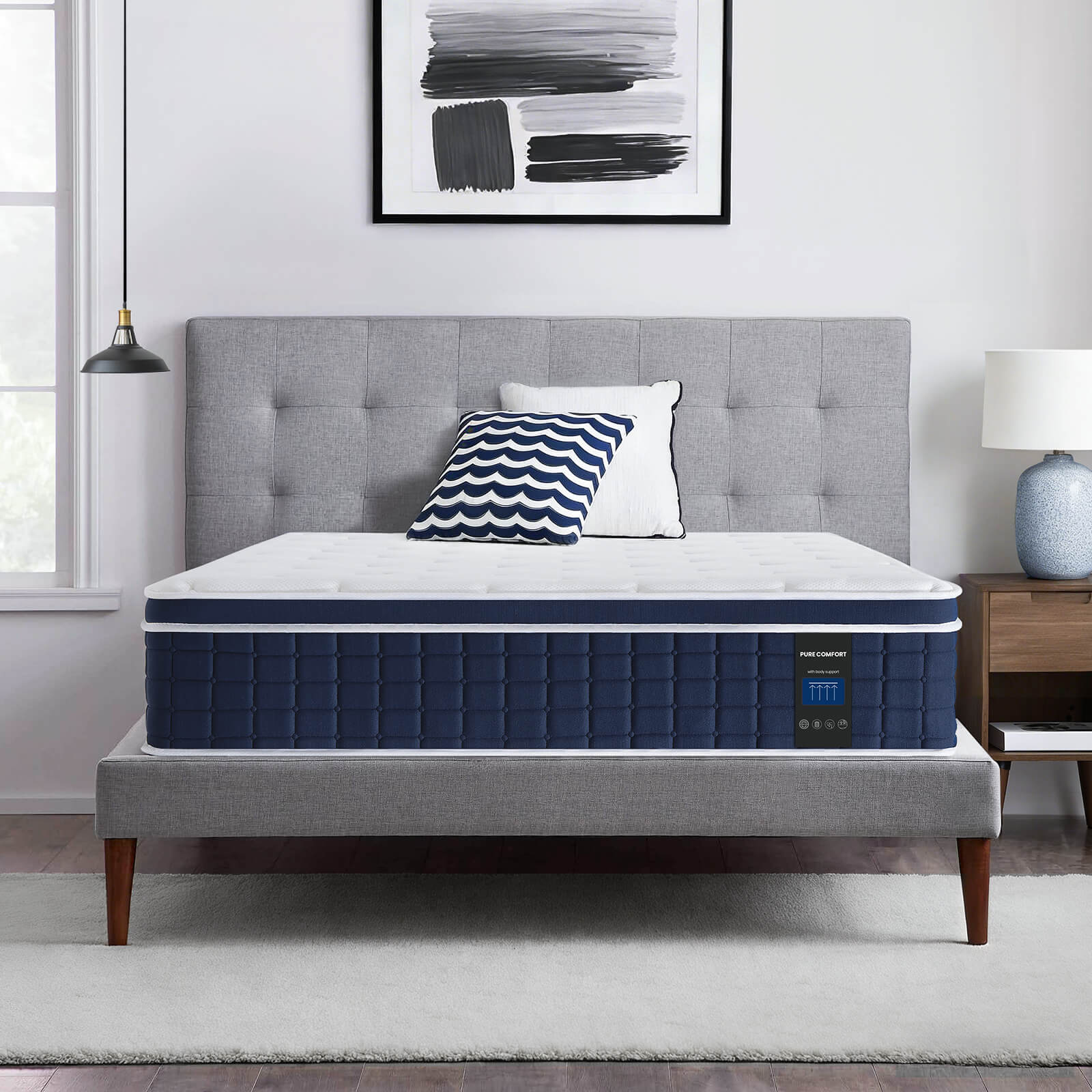 Coolvie 12 Inch Full Hybrid Mattress – Fiberglass-Free & Cooling