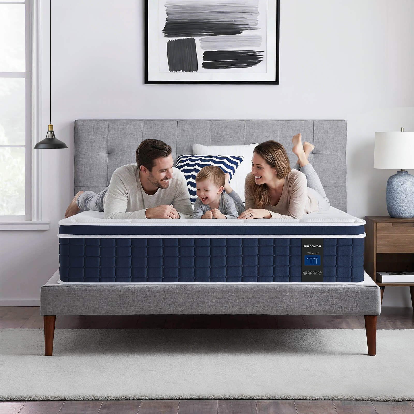 Coolvie 12 Inch Full Hybrid Mattress – Fiberglass-Free & Cooling