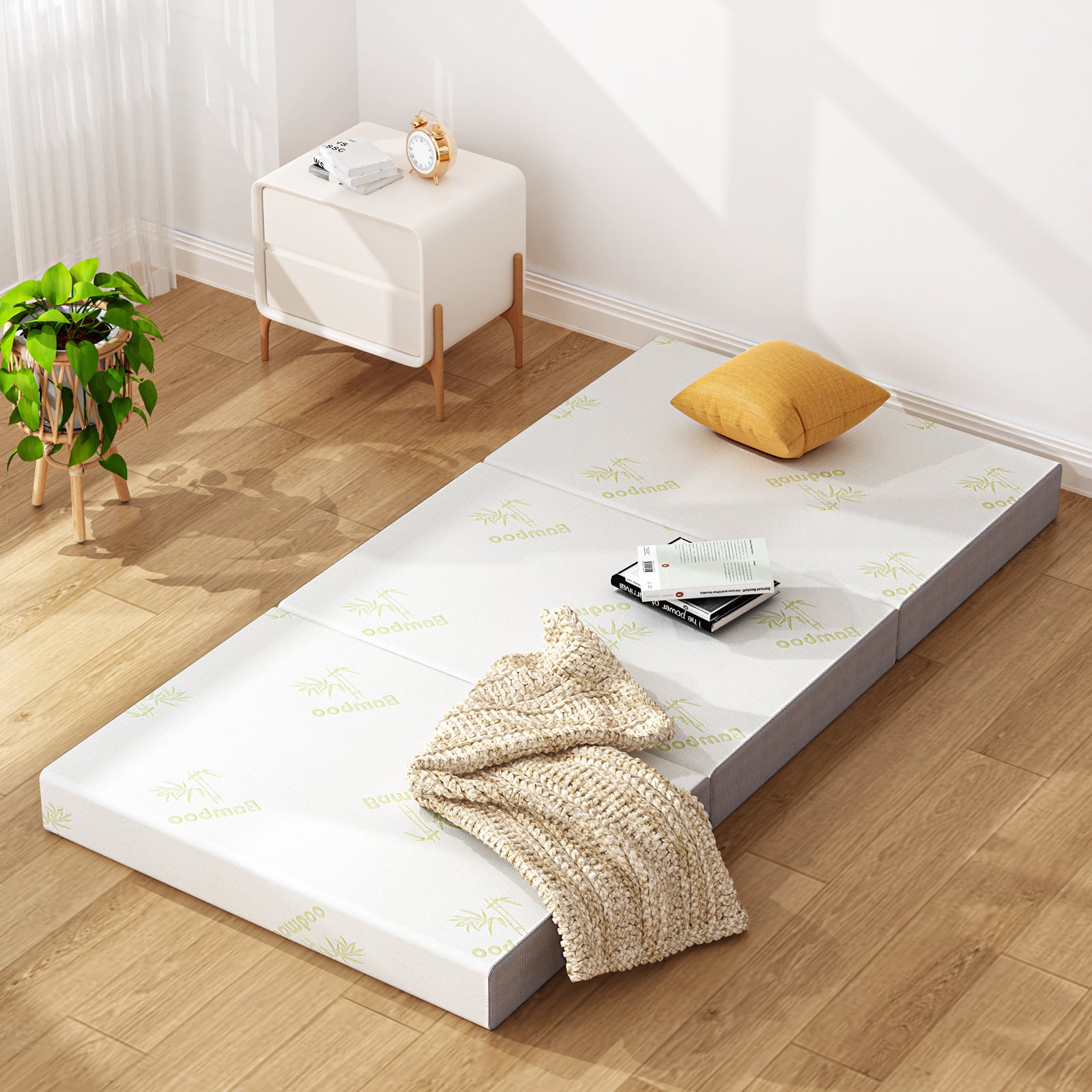 Coolvie Tri Fold Mattress removable washable cover for easy cleaning