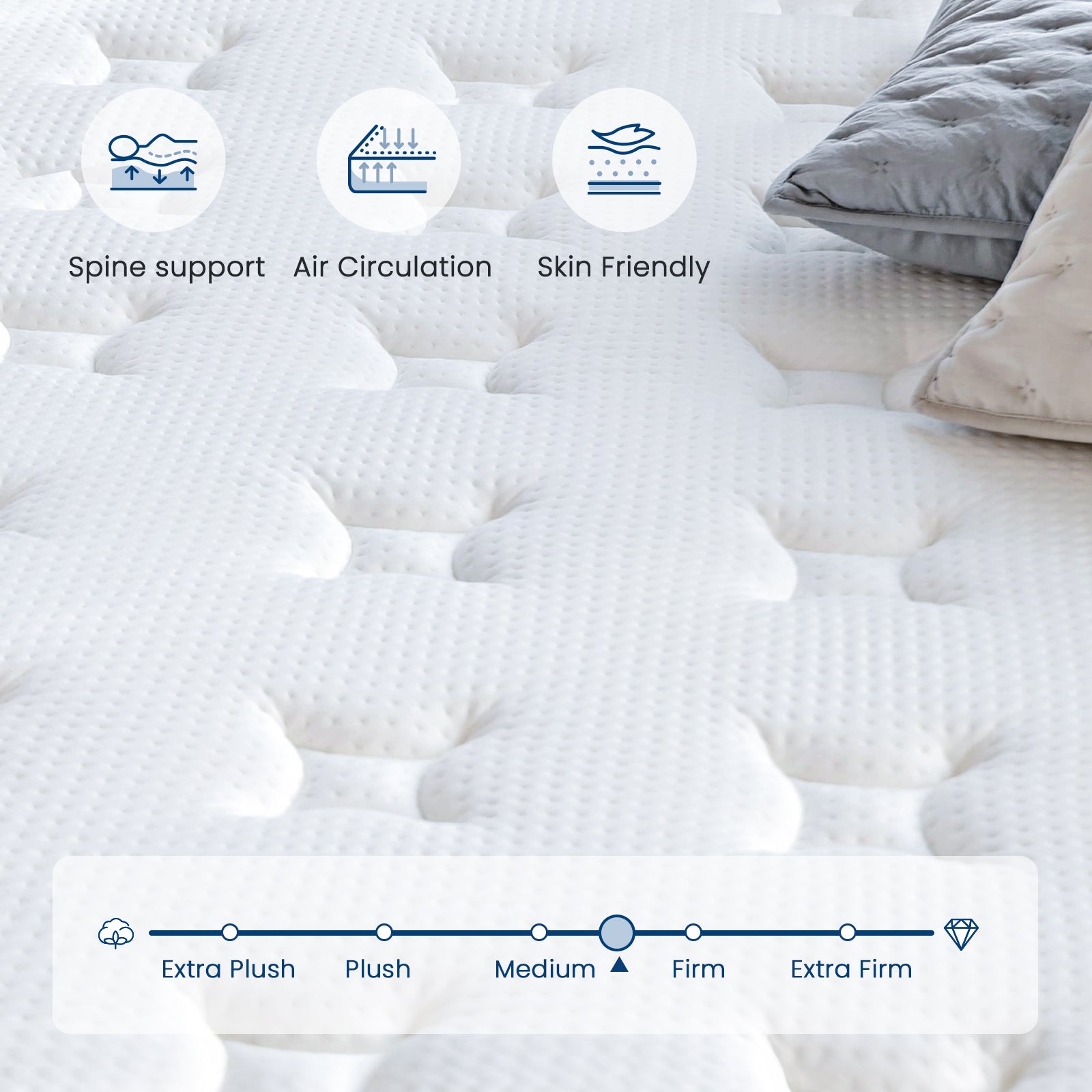 Coolvie 12 Inch Full Hybrid Mattress – Fiberglass-Free & Cooling
