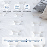 Coolvie 12 Inch Full Hybrid Mattress – Fiberglass-Free & Cooling