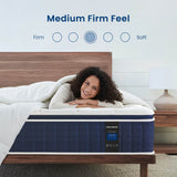 Coolvie 12/14 Hybrid Mattress in a Box – Medium Firm – 101-Night Trial