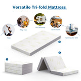 Coolvie Tri Fold Mattress comes with carrying handle for easy transport