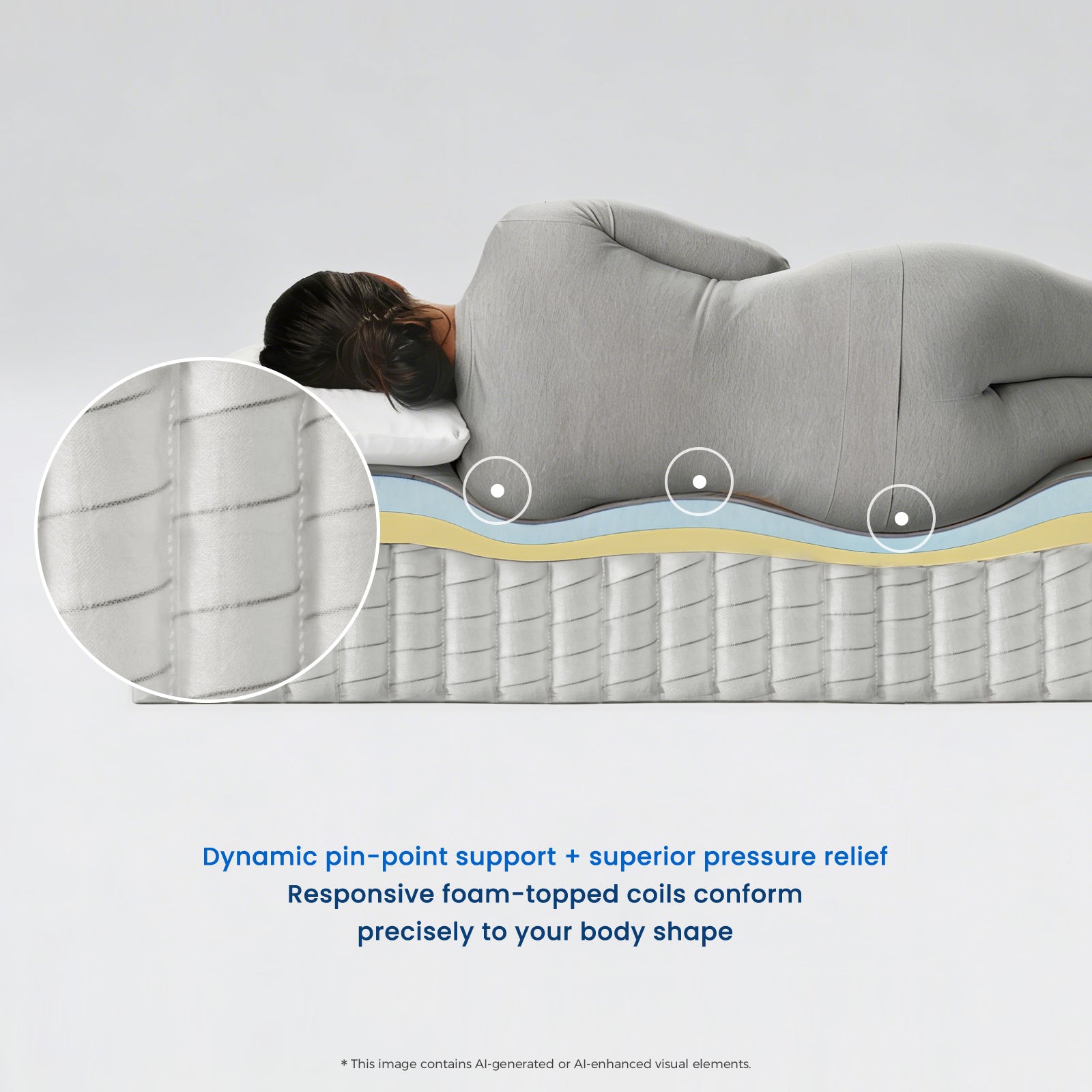 Coolvie 12 Inch Full Hybrid Mattress – Fiberglass-Free & Cooling