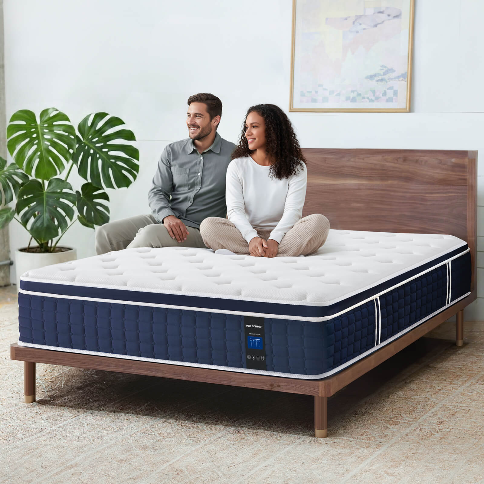 Coolvie 12/14 Hybrid Mattress in a Box – Medium Firm – 101-Night Trial
