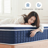 Coolvie 14" Gel Memory Foam Mattress | Euro Top Medium Plush & Pocket Springs