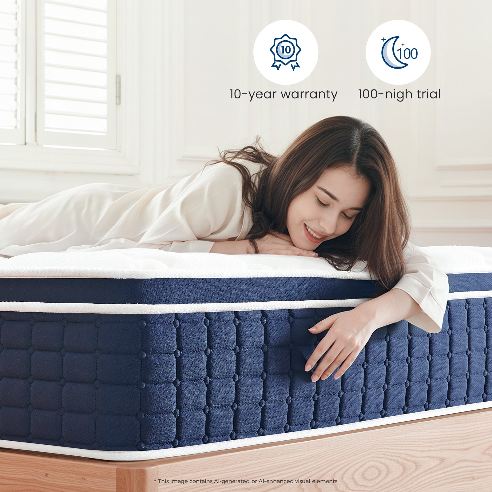 Coolvie 12/14 Hybrid Mattress in a Box – Medium Firm – 101-Night Trial
