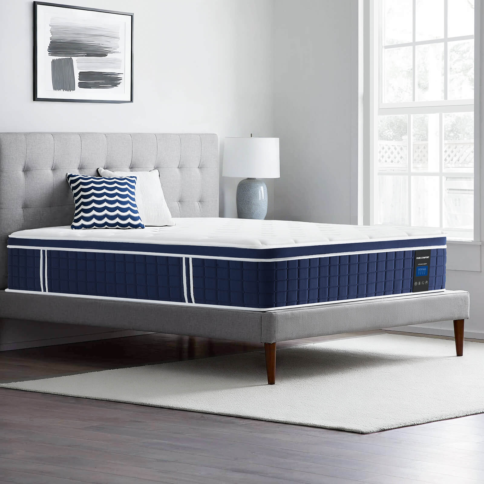 Coolvie 12 Inch Full Hybrid Mattress – Fiberglass-Free & Cooling